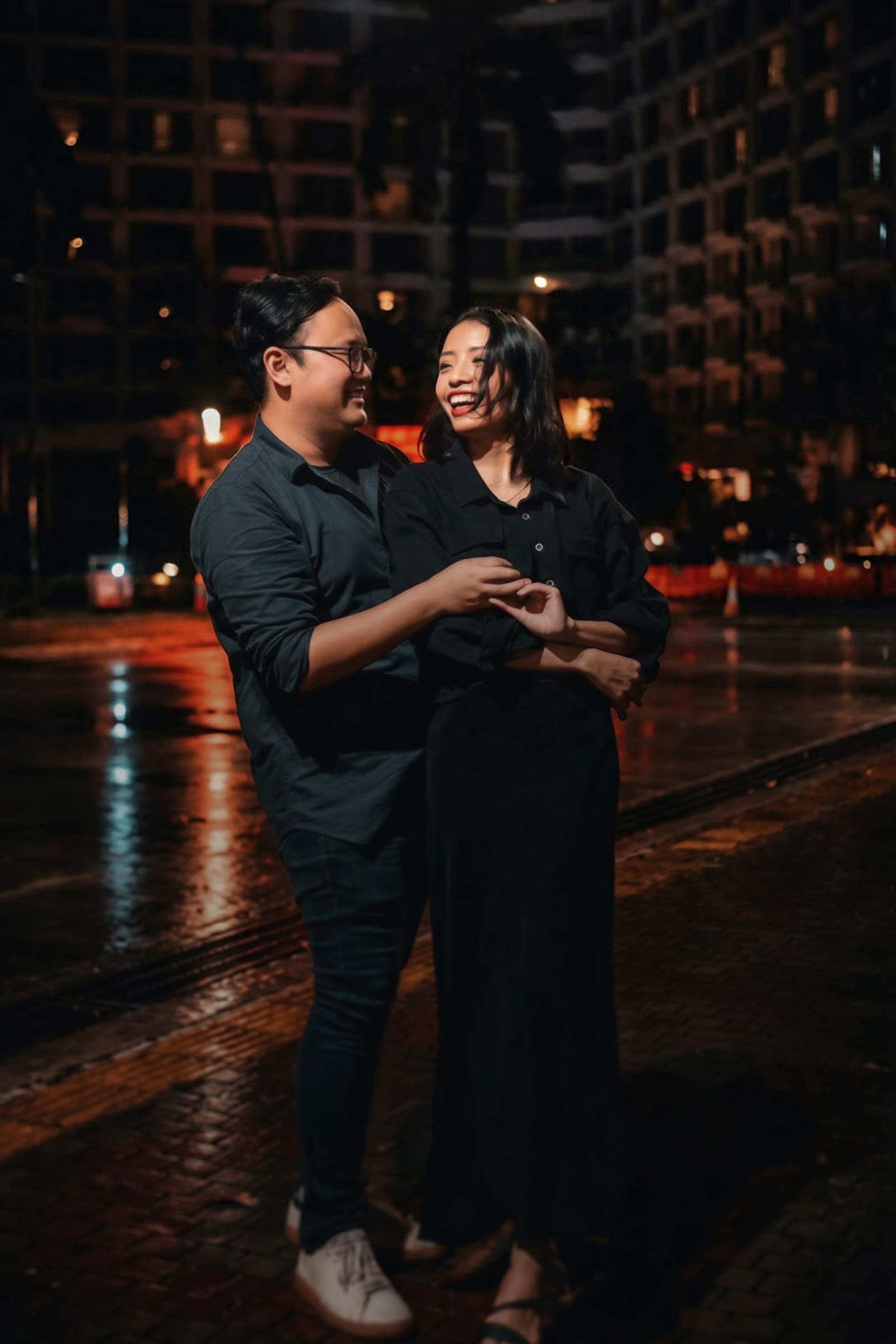 Just us, dancing under the night sky